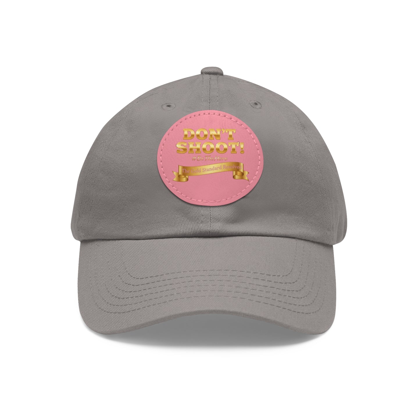 Don't Shoot Leather Patch Dad Hat