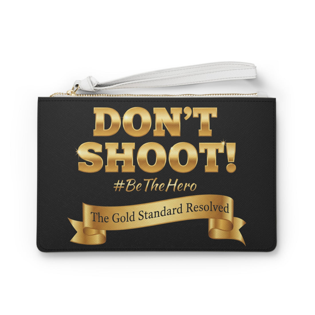 Premium Saffiano Don't Shoot Clutch Handbag
