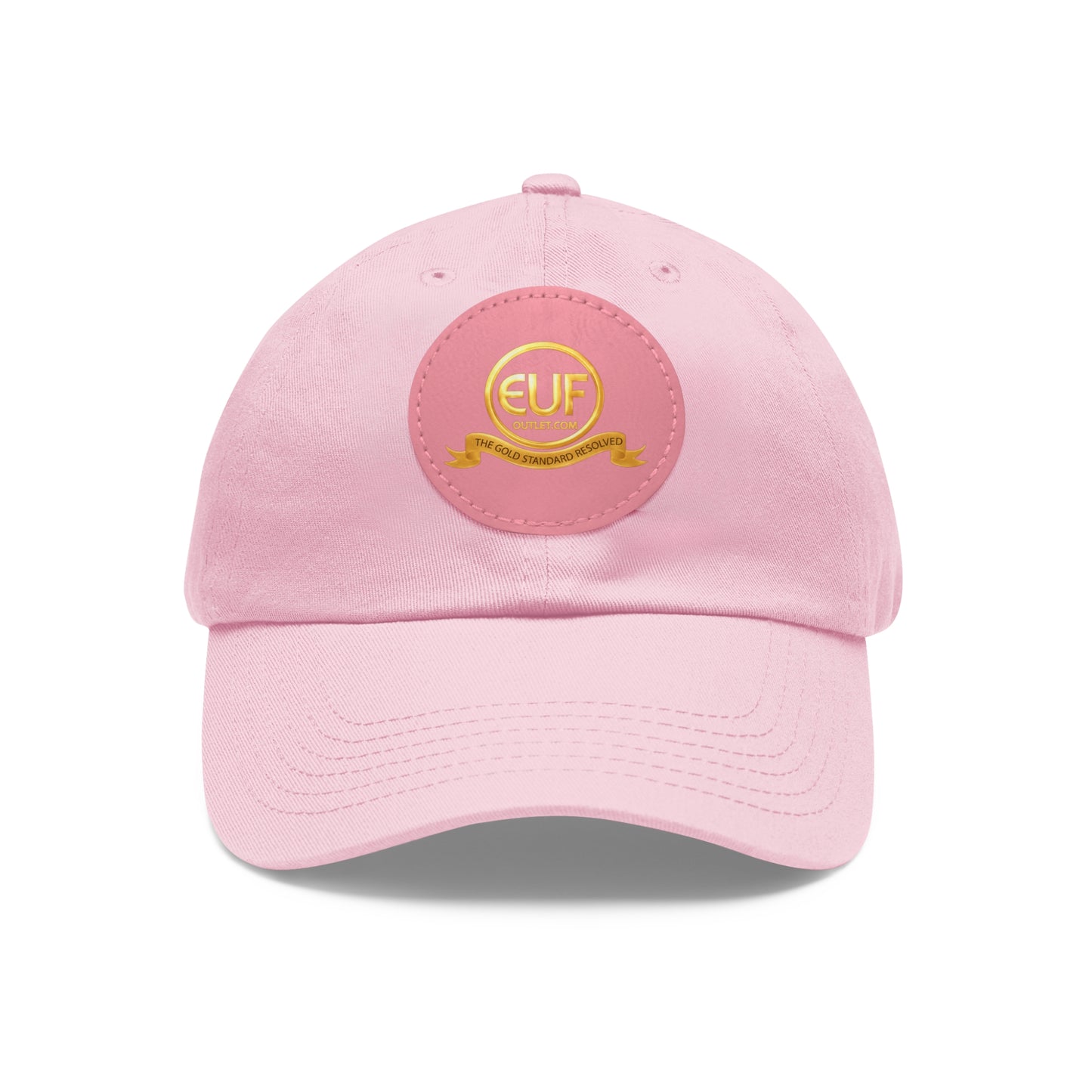 ™E U F Outlet™ .. : ™The Gold Standard Resolved™ : Premium Round Leather Patch Dad Hat