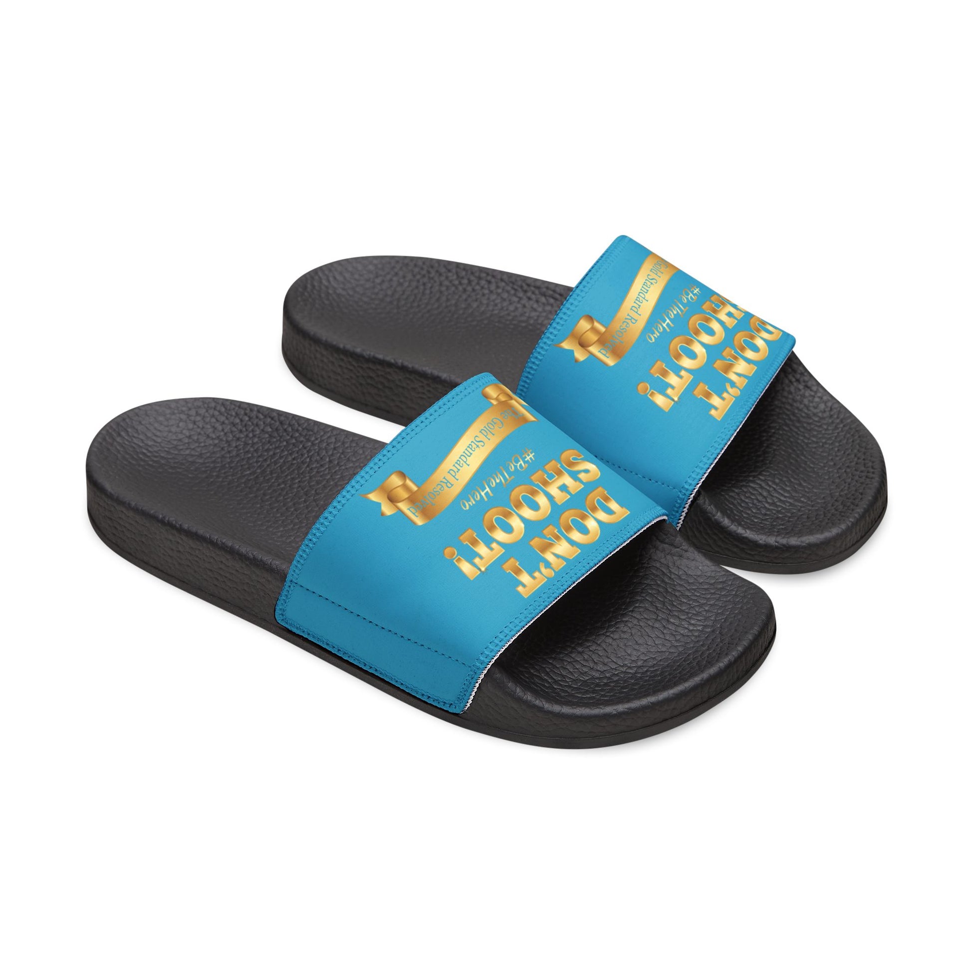 ™ E U F Outlet™ .. : ™The Gold Standard Resolved™ : DON'T SHOOT Premium Sandals
