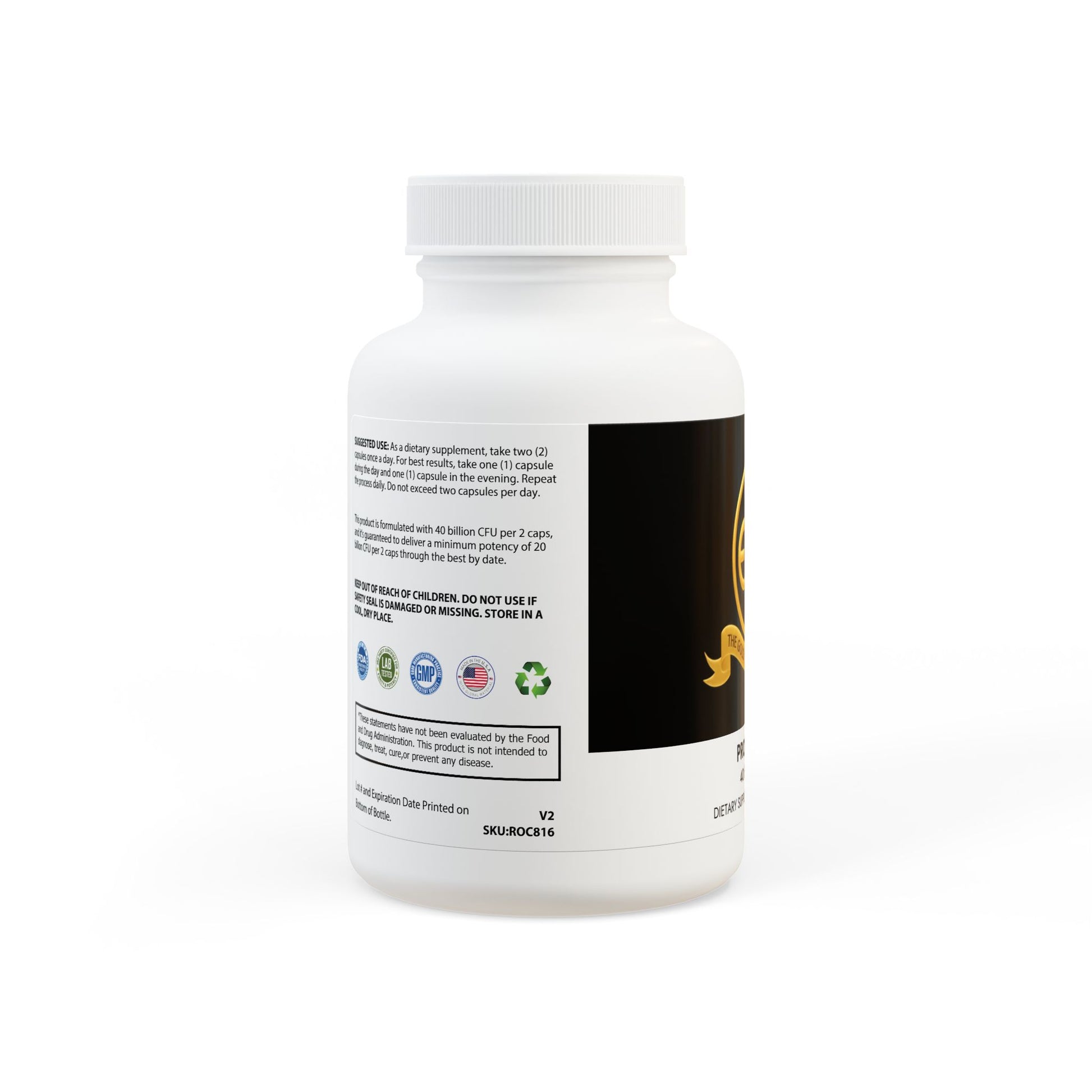™The Gold Standard Resolved™: Elite Probiotics Supplement (60 Capsules) is a high-yield mental investment designed to stop digestive drag and mental sluggishness. This ensures the peak mental stability required to reach your financial goals. Unlike old shelf stock losing its potency, we make you a fresh bottle when you place an order at the ™EUF Outlet: to meet your gold standards for a more financially stable life.