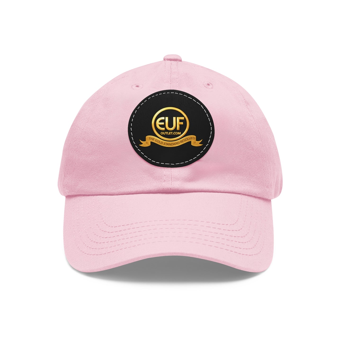 ™E U F Outlet™ .. : ™The Gold Standard Resolved™ : Premium Round Leather Patch Dad Hat
