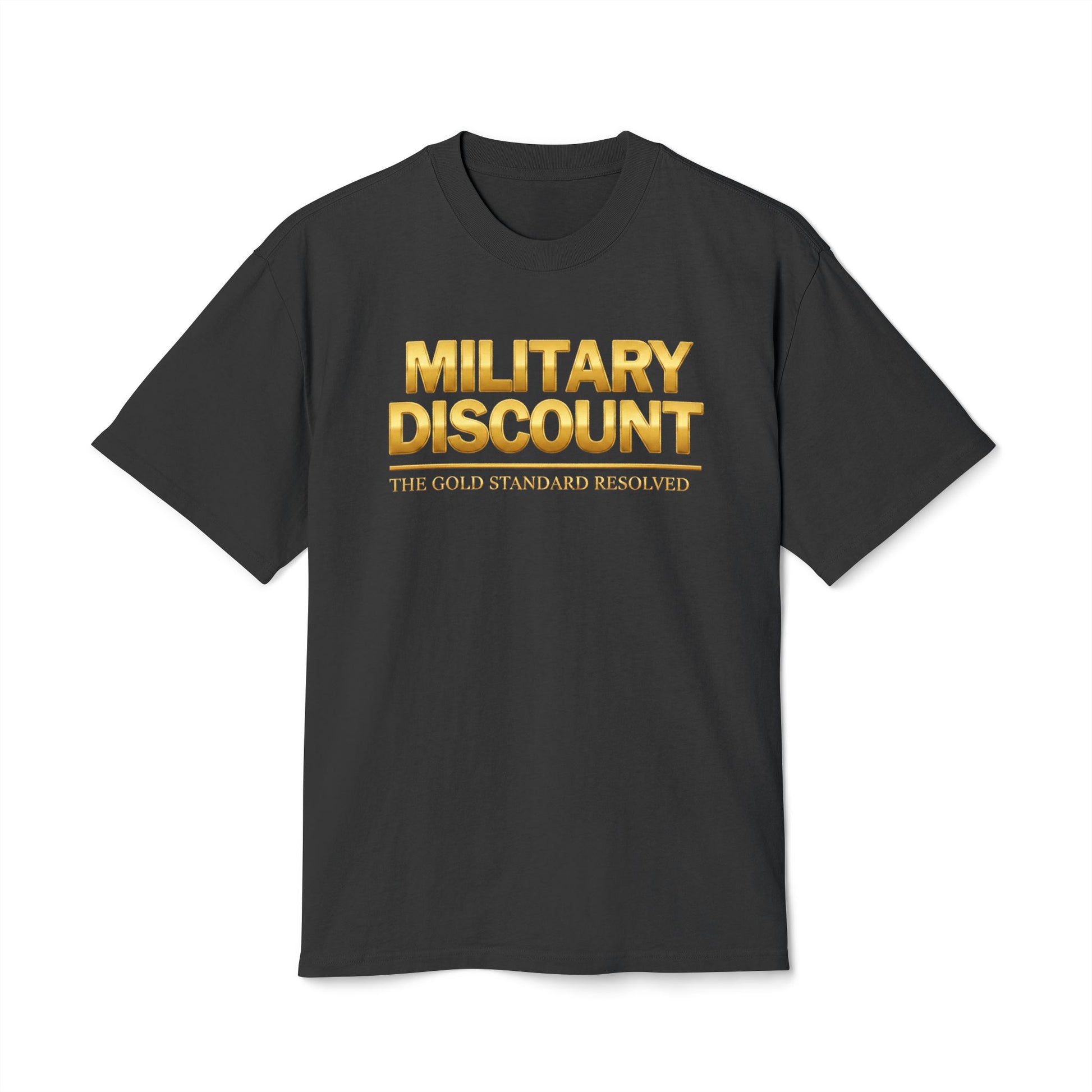 A high-resolution image of the E U F Outlet.. Elite Veteran Heritage Military Discount T-Shirt in premium faded black. The chest features bold, high-opacity white lettering that serves as a silent envoy for Veteran status. The heavy 7.1 oz fabric provides a structured, boxy silhouette, representing a 9 9 . 9 9 % gold standard frequency and a mental investment in financial stability.