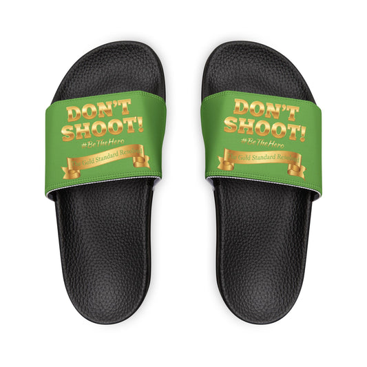 ™ E U F Outlet™ .. : ™The Gold Standard Resolved™ : DON'T SHOOT Premium Sandals