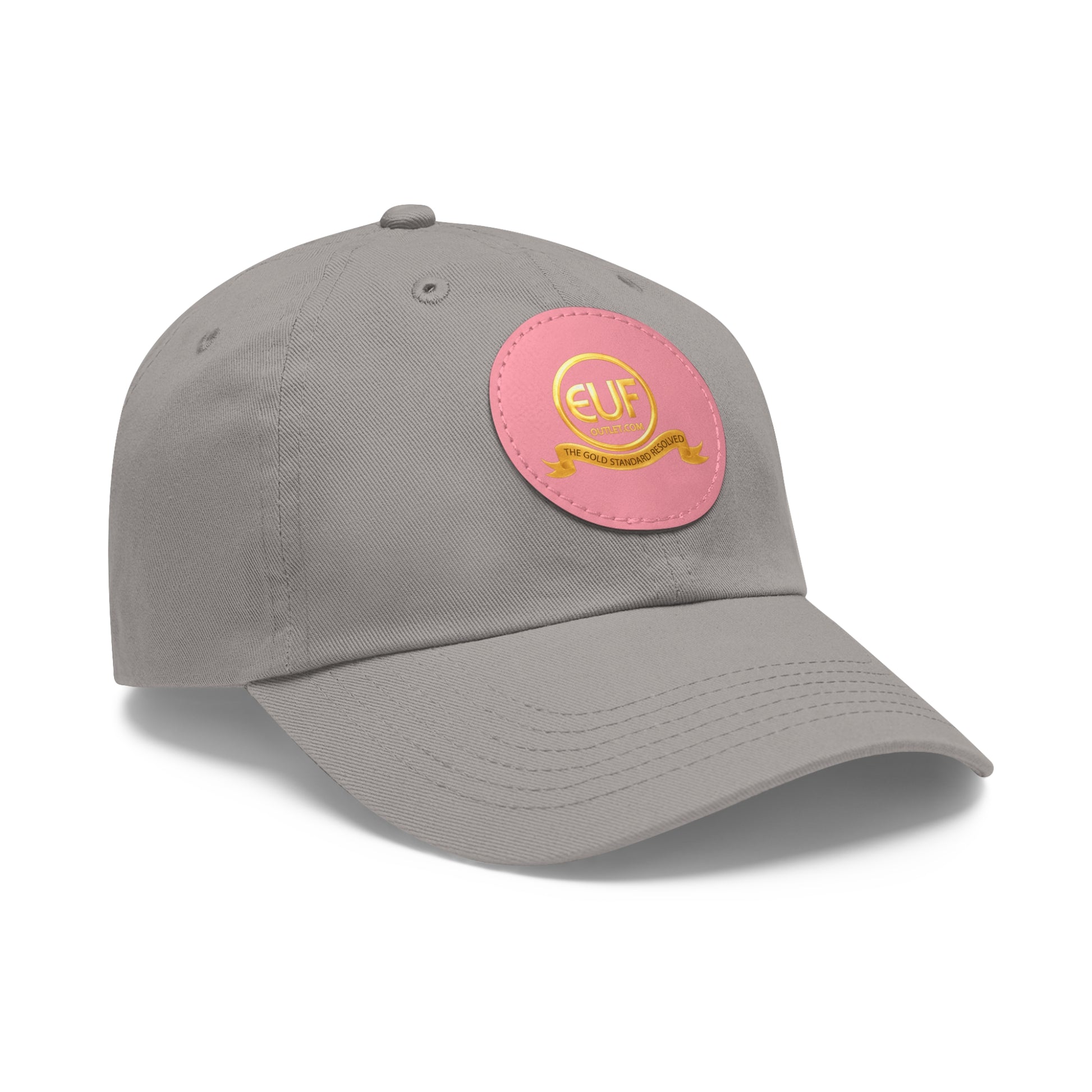 ™E U F Outlet™ .. : ™The Gold Standard Resolved™ : Premium Round Leather Patch Dad Hat