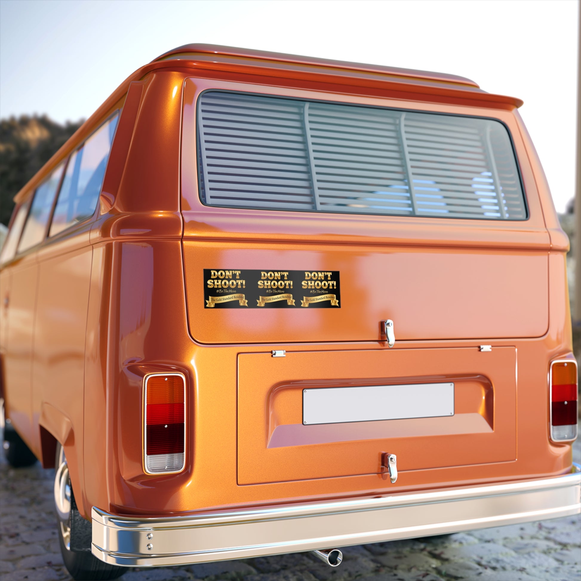 ™ E U F Outlet™ : ™The Gold Standard Resolved™&nbsp; DON'T SHOOT Bumper Stickers