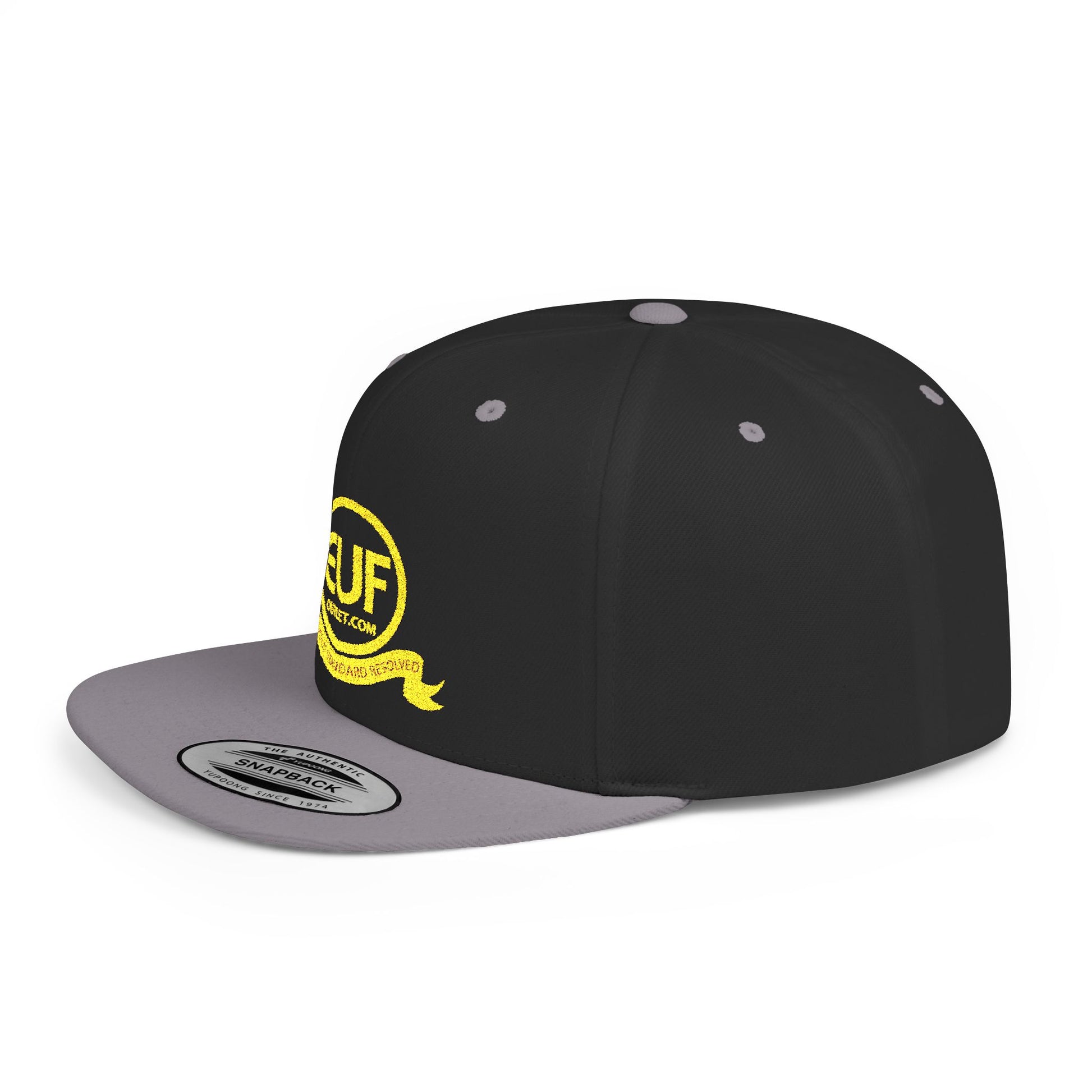 ™E U F Outlet™ .. : ™The Gold Standard Resolved™ : Premium Embroidery Flat Bill Cap