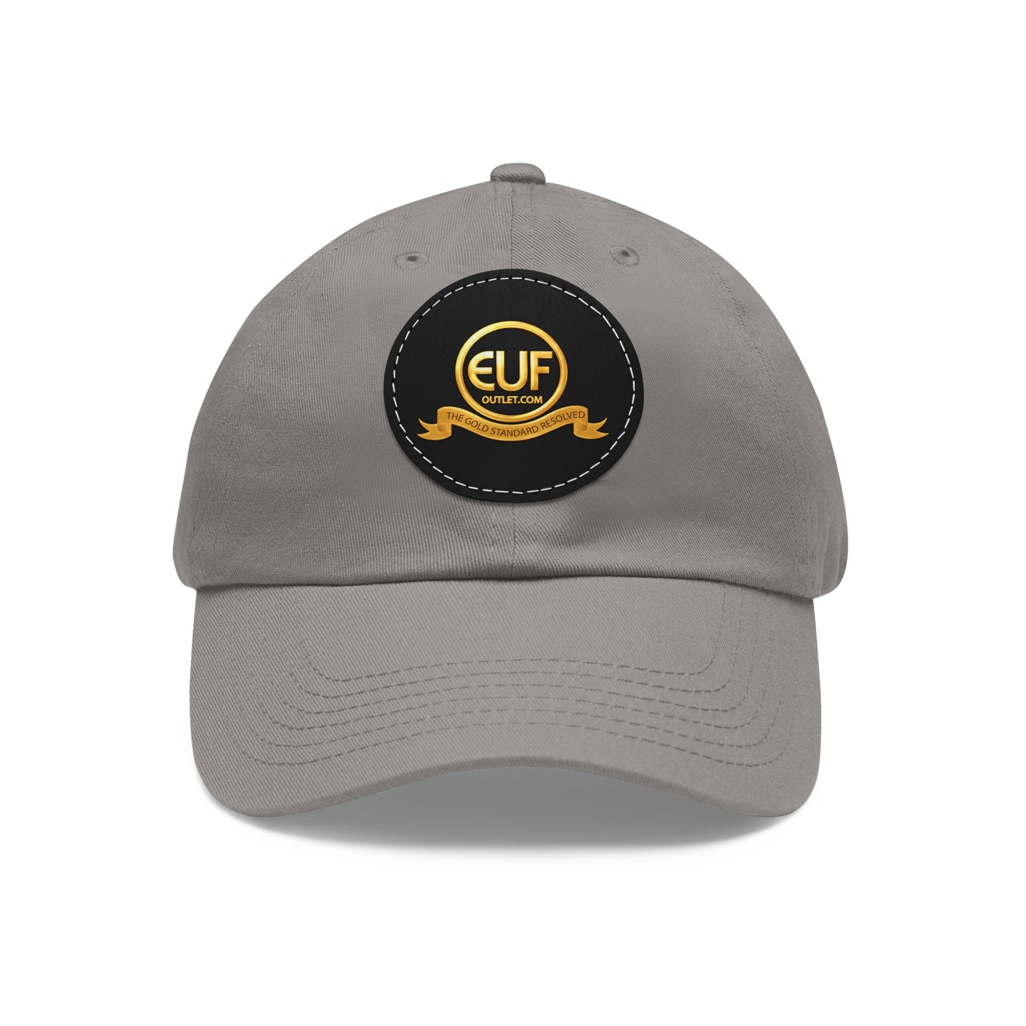 ™E U F Outlet™ .. : ™The Gold Standard Resolved™ : Premium Round Leather Patch Dad Hat