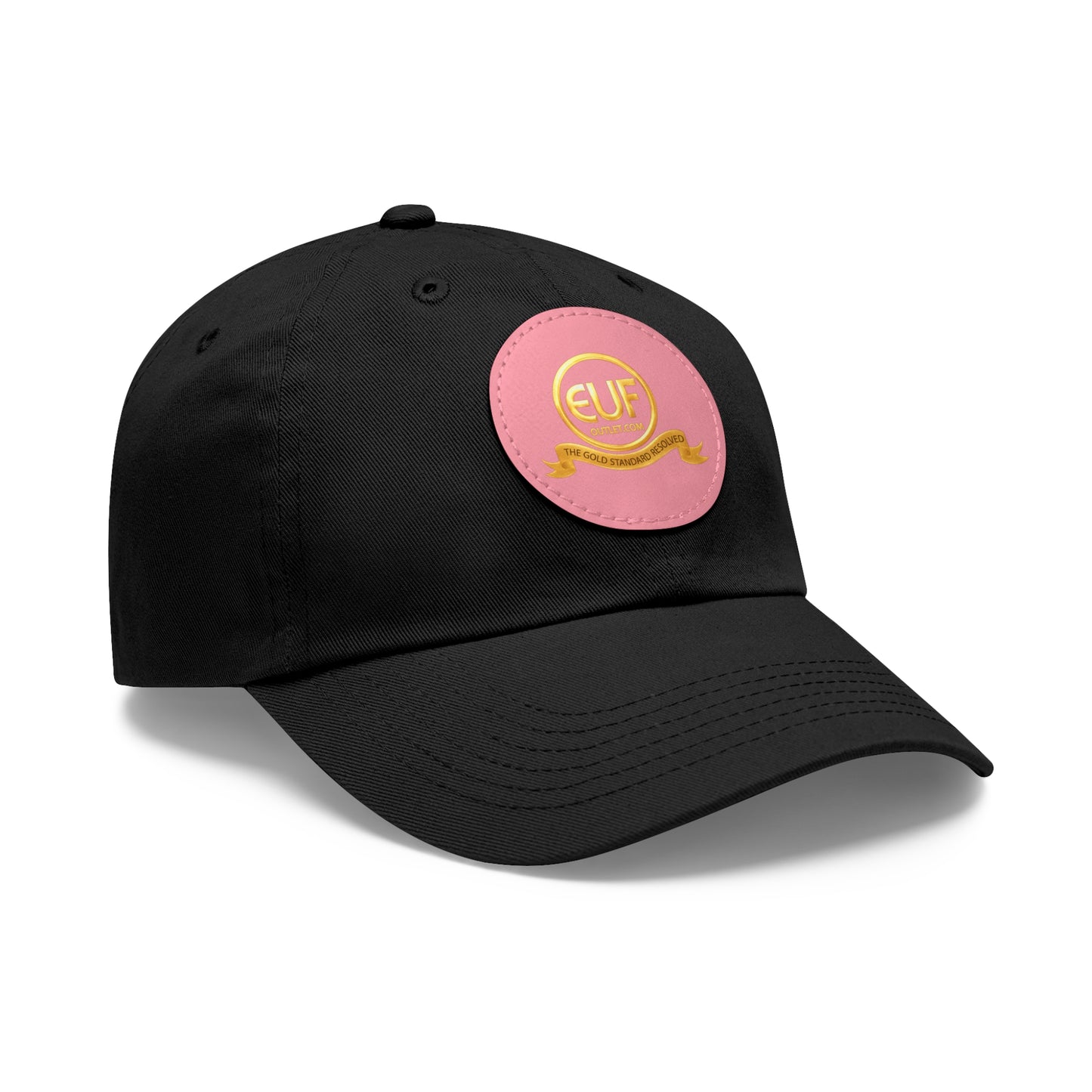 ™E U F Outlet™ .. : ™The Gold Standard Resolved™ : Premium Round Leather Patch Dad Hat