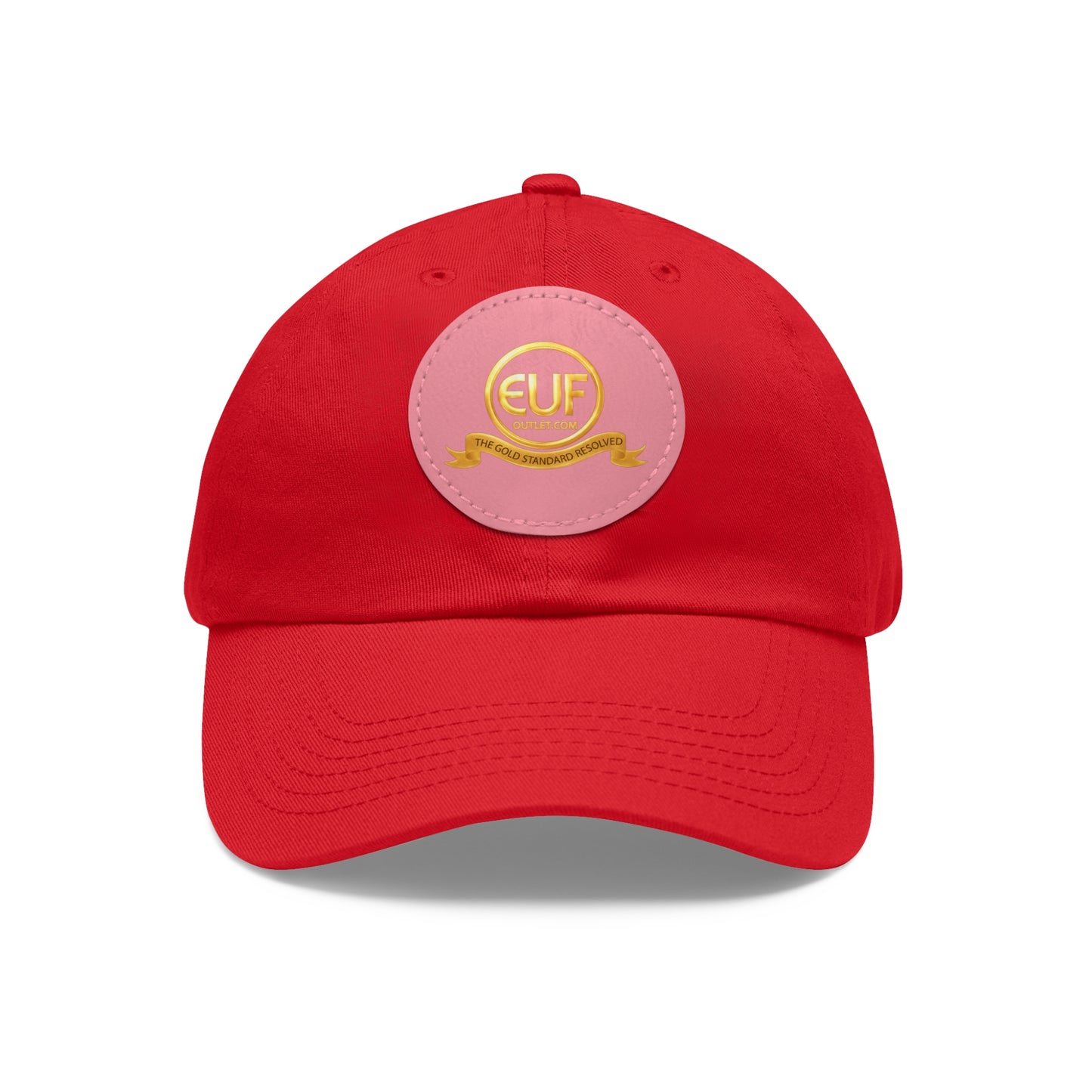 ™E U F Outlet™ .. : ™The Gold Standard Resolved™ : Premium Round Leather Patch Dad Hat