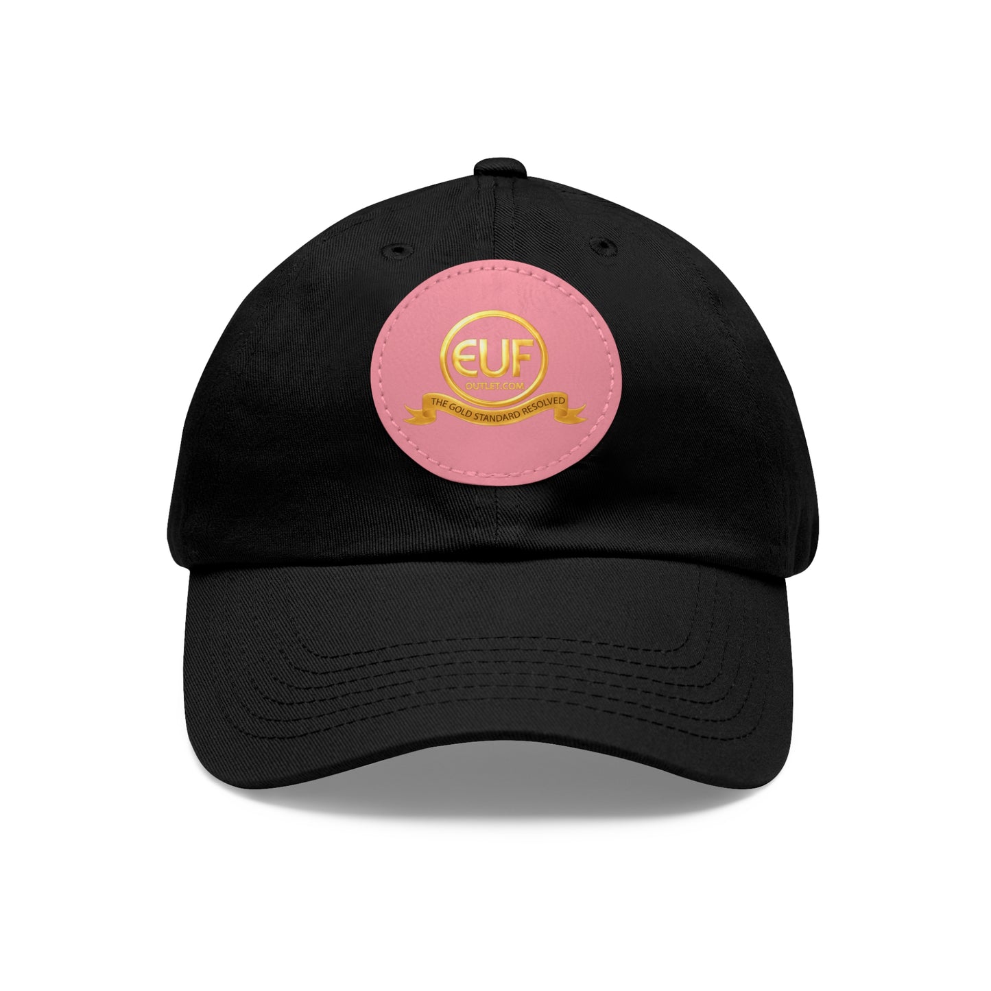 ™E U F Outlet™ .. : ™The Gold Standard Resolved™ : Premium Round Leather Patch Dad Hat