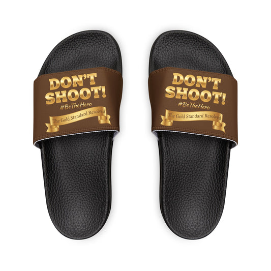 ™ E U F Outlet™ .. : ™The Gold Standard Resolved™ : DON'T SHOOT Premium Sandals