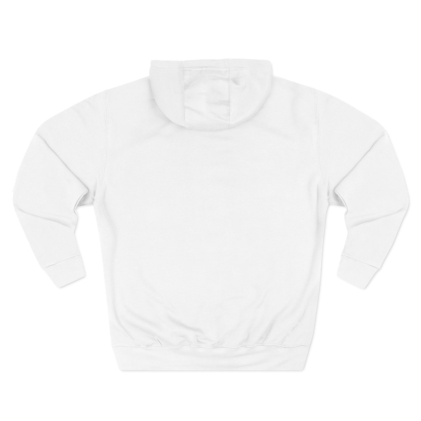 3D Food Fashion design for E U F Outlet featuring six pieces of fried chicken, french fries, coleslaw, and ketchup on a black plate against a solid black ground on a premium hoodie.