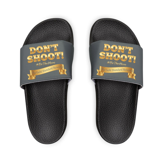 ™ E U F Outlet™ .. : ™The Gold Standard Resolved™ : DON'T SHOOT Premium Sandals
