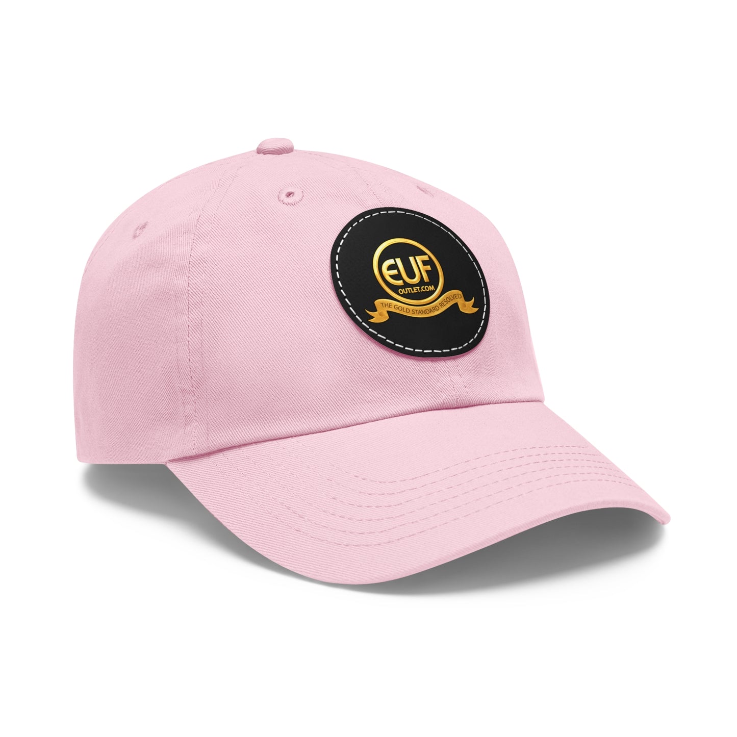 ™E U F Outlet™ .. : ™The Gold Standard Resolved™ : Premium Round Leather Patch Dad Hat