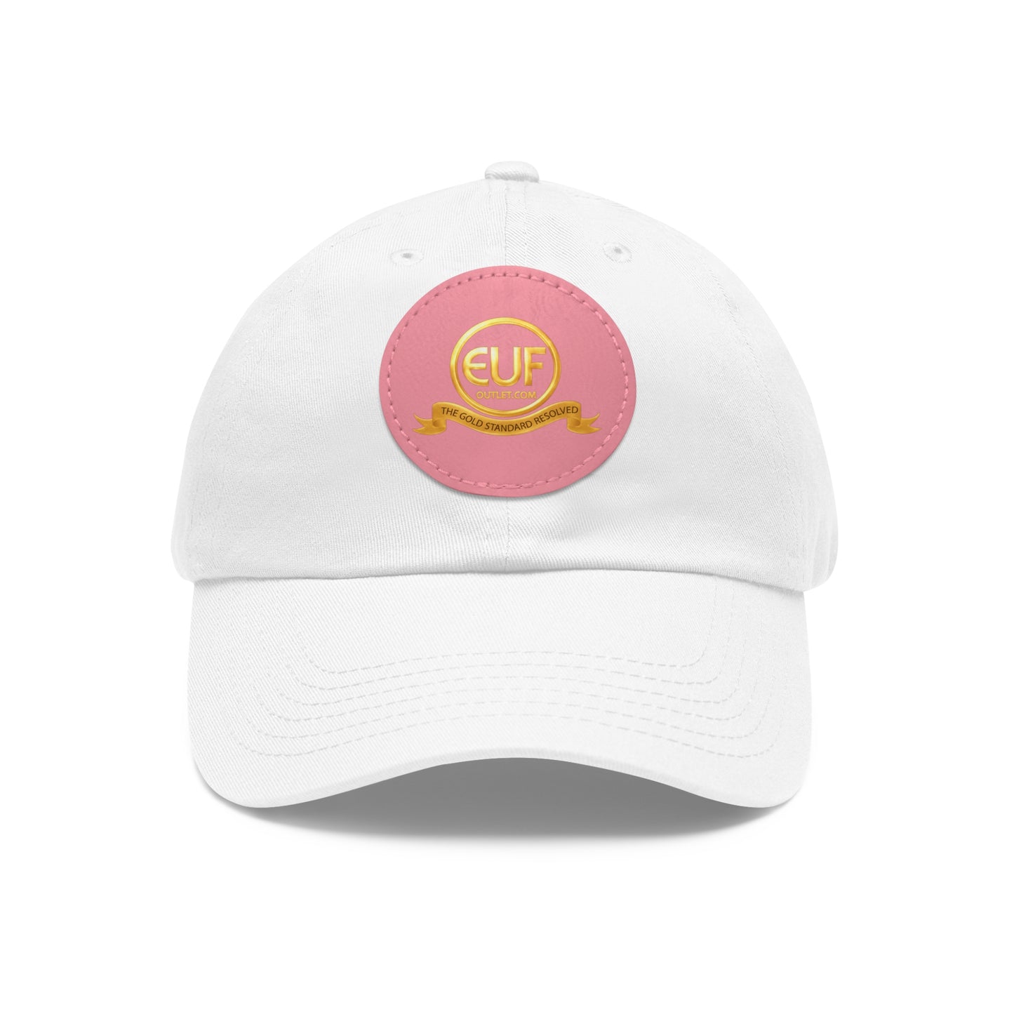 ™E U F Outlet™ .. : ™The Gold Standard Resolved™ : Premium Round Leather Patch Dad Hat