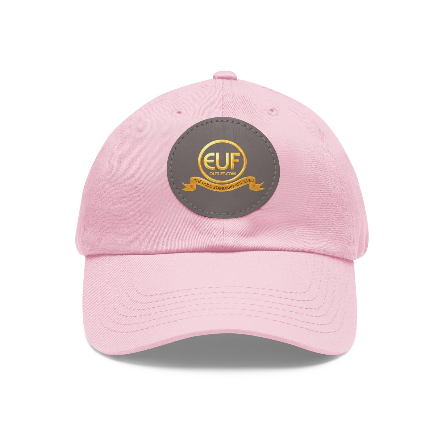 ™E U F Outlet™ .. : ™The Gold Standard Resolved™ : Premium Round Leather Patch Dad Hat