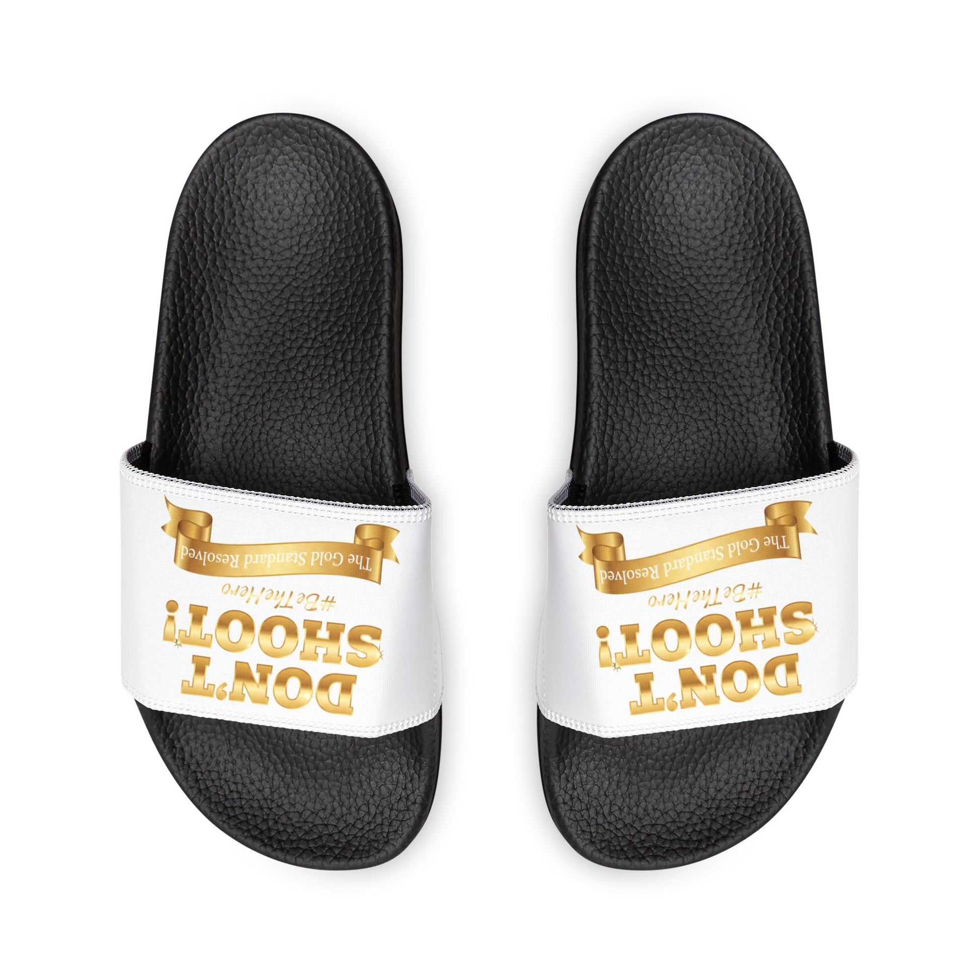 ™ E U F Outlet™ .. : ™The Gold Standard Resolved™ : DON'T SHOOT Premium Sandals