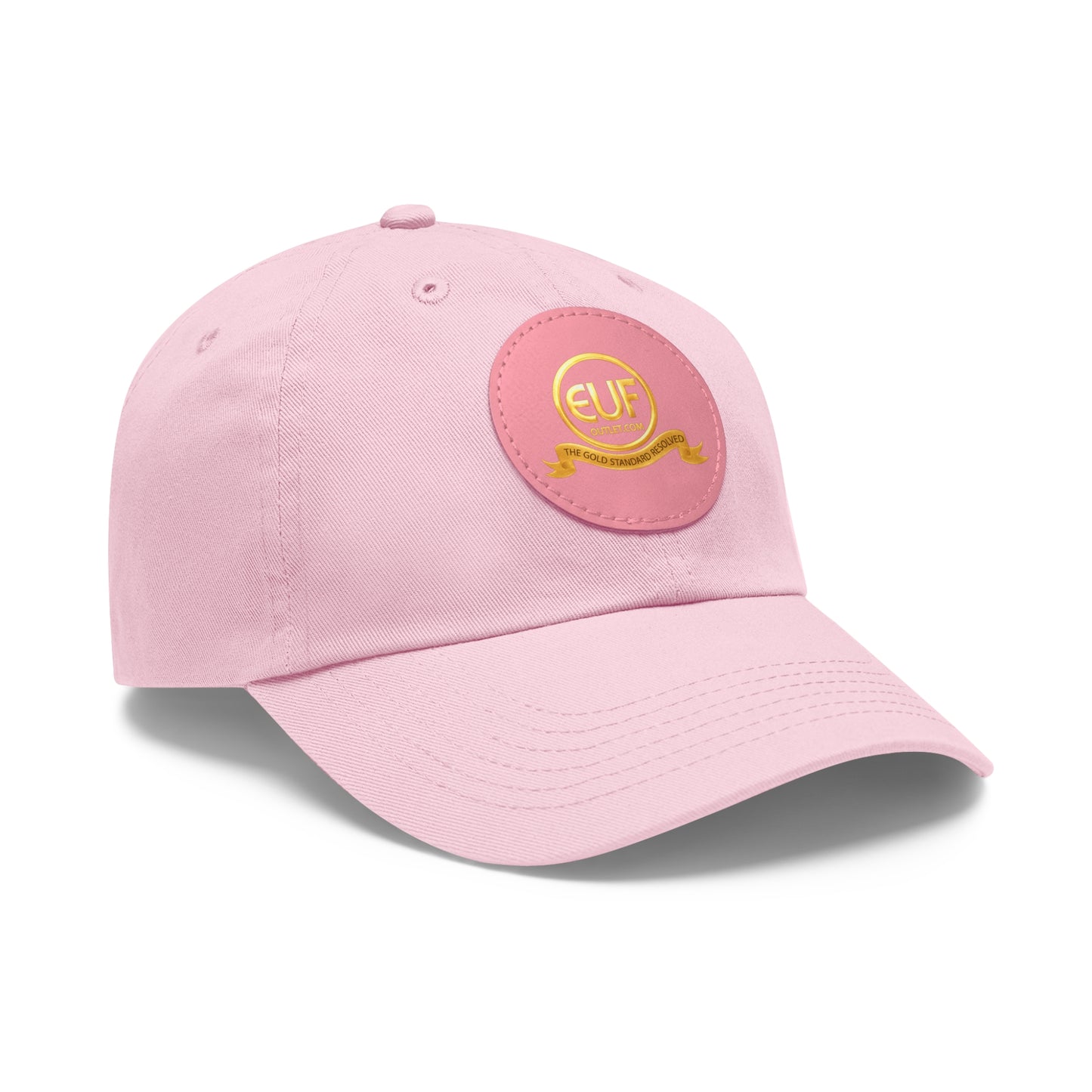 ™E U F Outlet™ .. : ™The Gold Standard Resolved™ : Premium Round Leather Patch Dad Hat