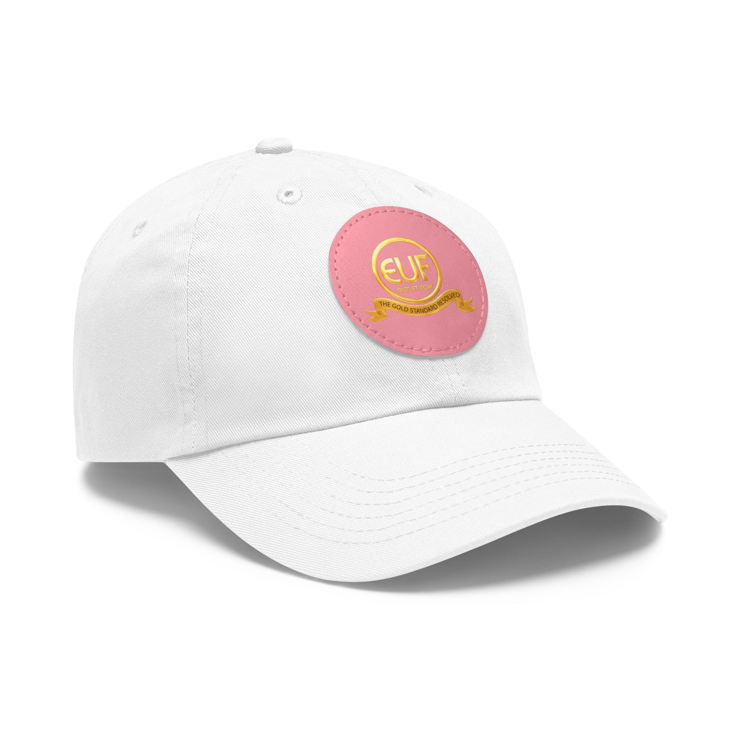 ™E U F Outlet™ .. : ™The Gold Standard Resolved™ : Premium Round Leather Patch Dad Hat