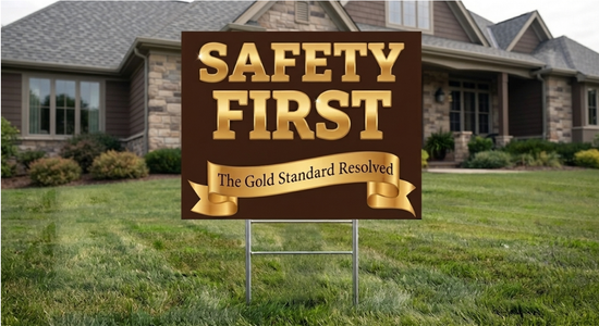 Safety First Lawn Sign