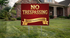 No Trespassing Lawn Sign