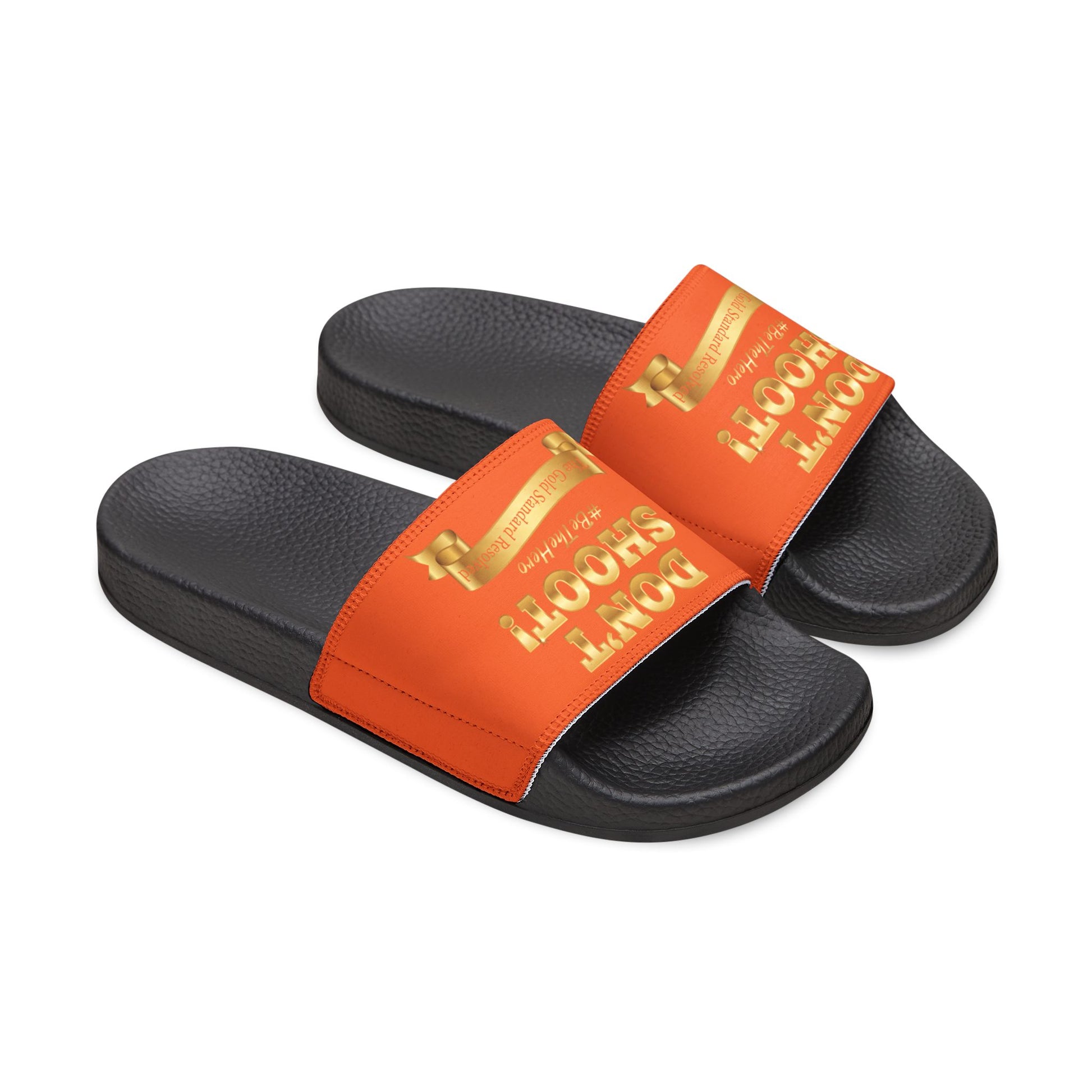 ™ E U F Outlet™ .. : ™The Gold Standard Resolved™ : DON'T SHOOT Premium Sandals