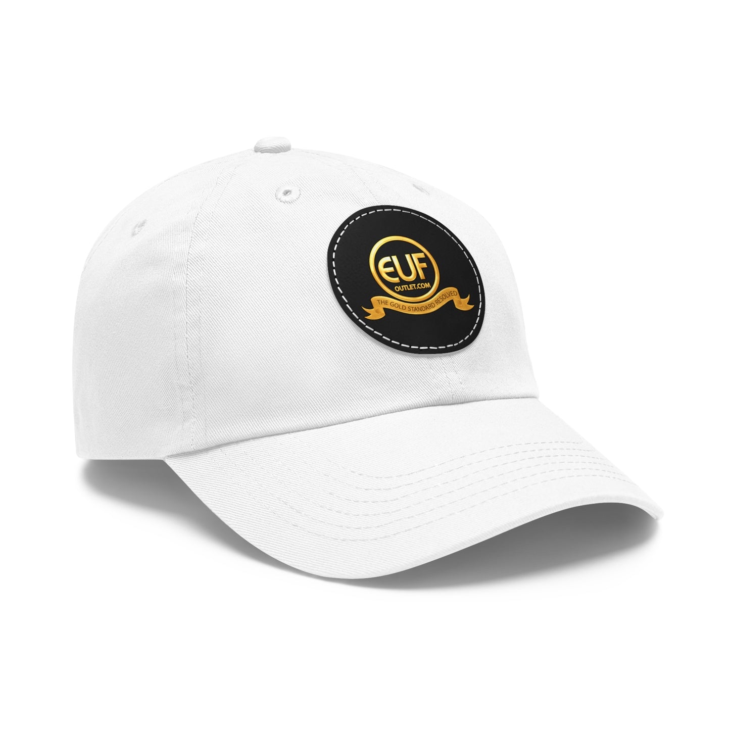 ™E U F Outlet™ .. : ™The Gold Standard Resolved™ : Premium Round Leather Patch Dad Hat