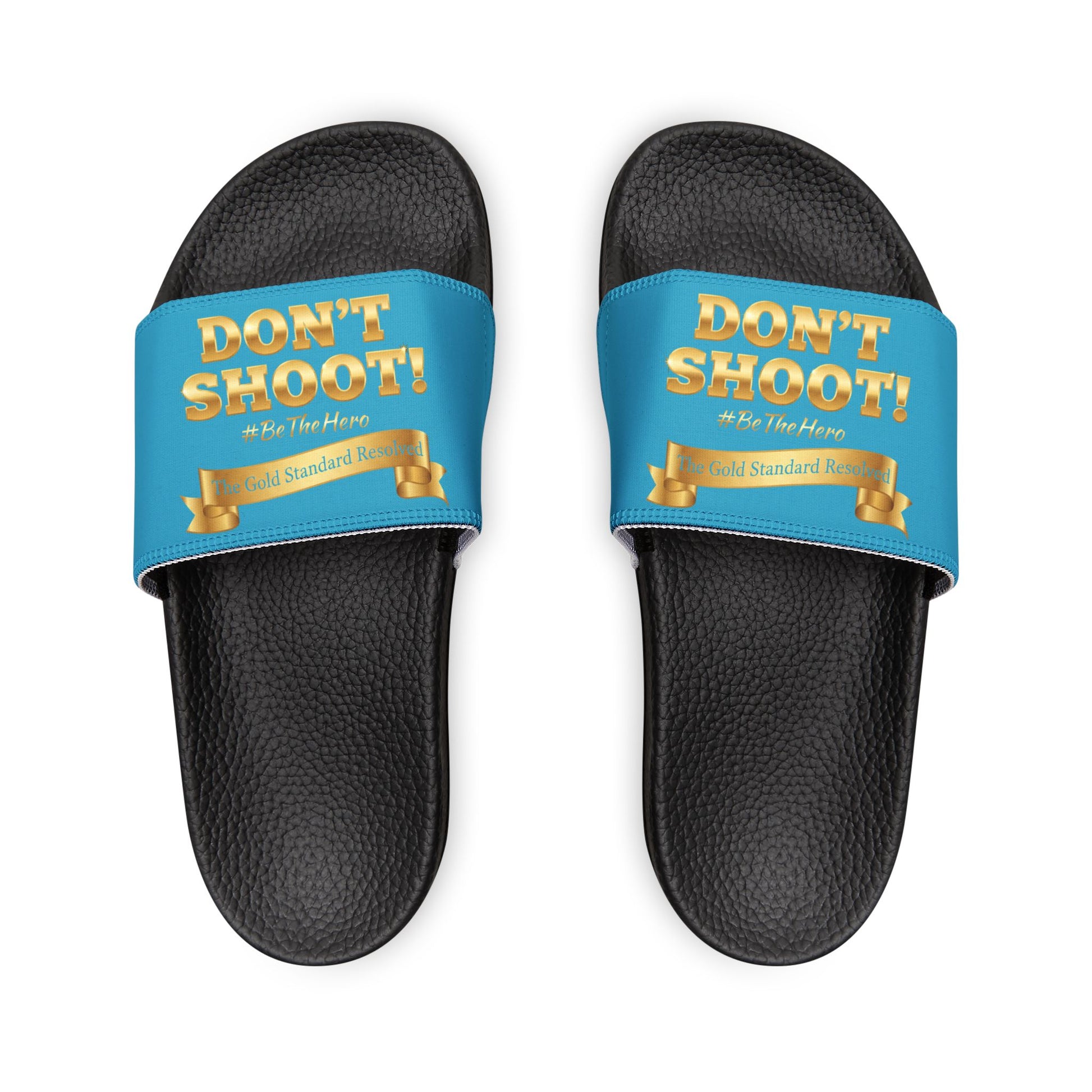 ™ E U F Outlet™ .. : ™The Gold Standard Resolved™ : DON'T SHOOT Premium Sandals