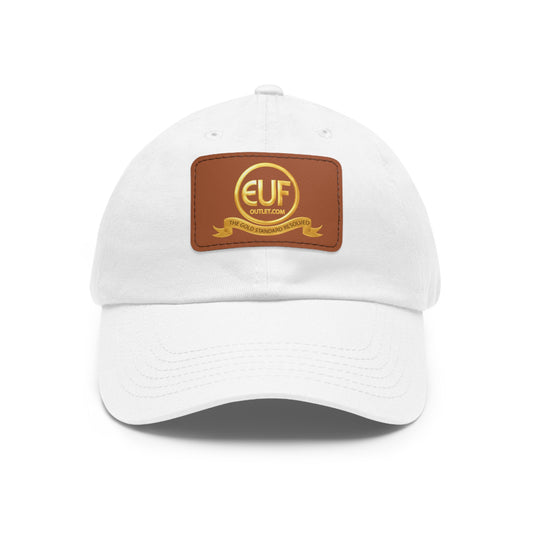 ™E U F Outlet™ .. : ™The Gold Standard Resolved™ : Premium Faux-Leather Patch Dad Hat