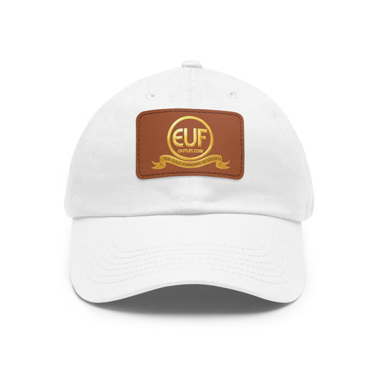 ™E U F Outlet™ .. : ™The Gold Standard Resolved™ : Premium Faux-Leather Patch Dad Hat