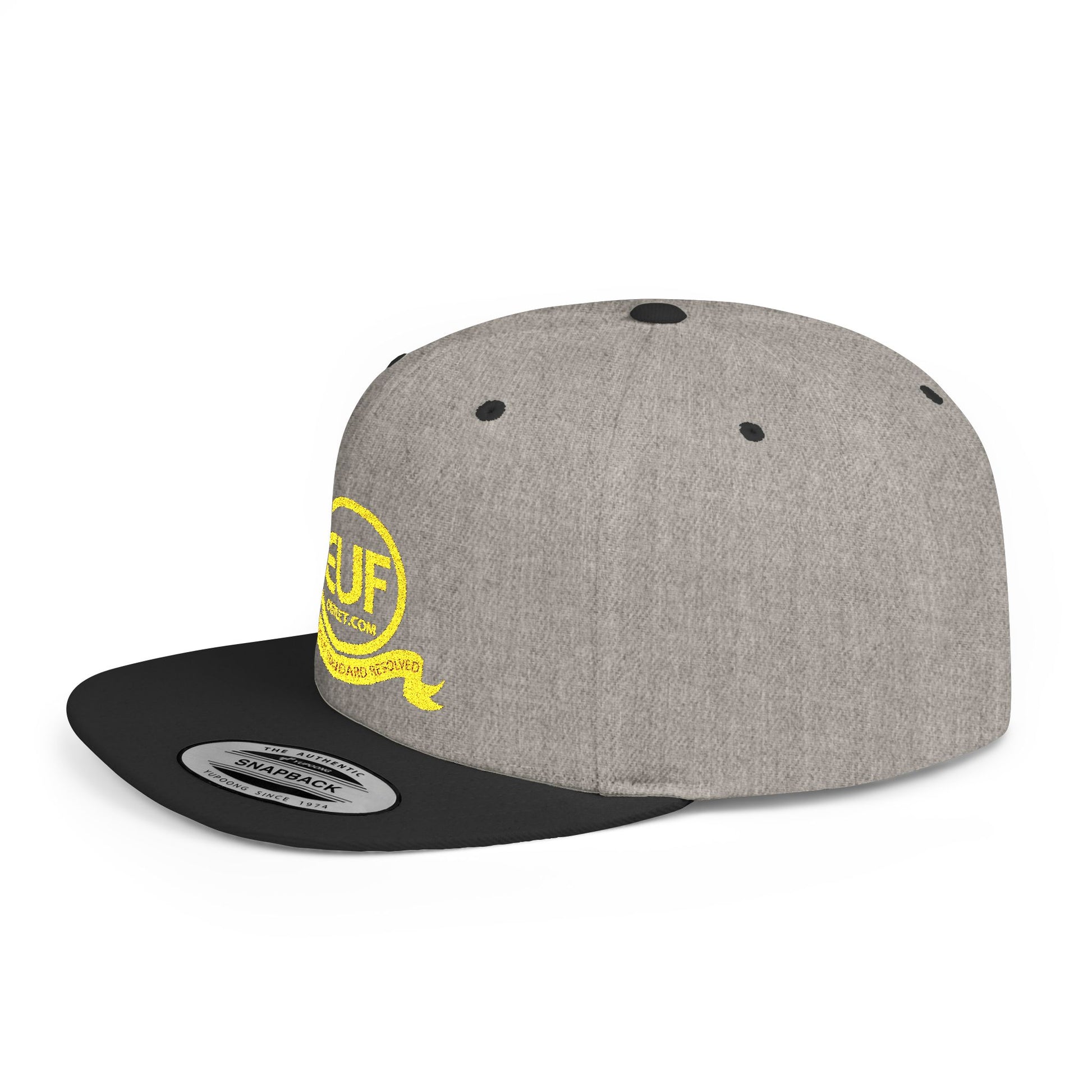 ™E U F Outlet™ .. : ™The Gold Standard Resolved™ : Premium Embroidery Flat Bill Cap