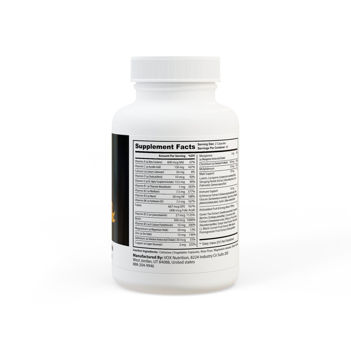 ™The Gold Standard Resolved™: Men's Multivitamin Supplement (60 Capsules) is a vital mental investment designed to stop nutritional drag and support hormonal health. This ensures the peak mental stability required to reach your financial goals. Unlike old shelf stock losing its potency, we make you a fresh bottle when you place an order at the ™EUF Outlet: to meet your gold standards for a more financially stable life.