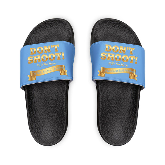 ™ E U F Outlet™ .. : ™The Gold Standard Resolved™ : DON'T SHOOT Premium Sandals