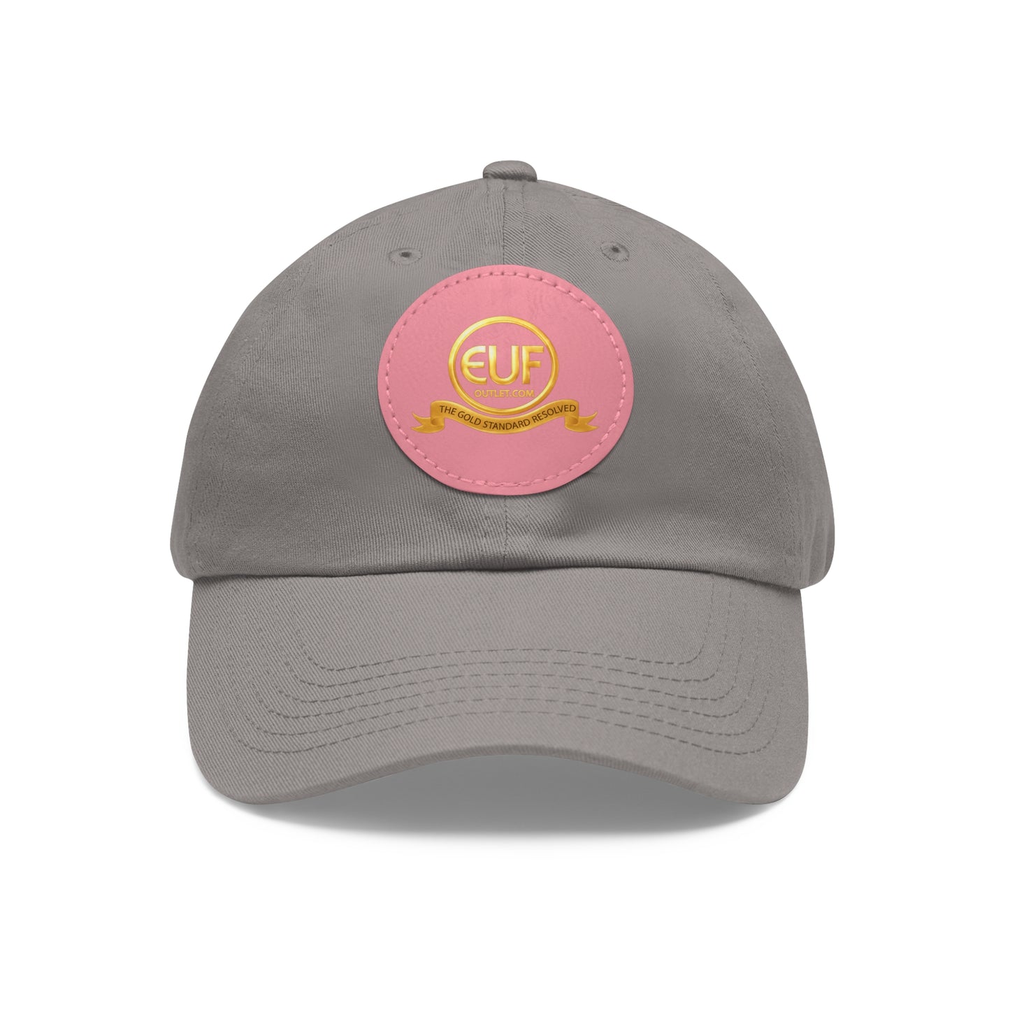 ™E U F Outlet™ .. : ™The Gold Standard Resolved™ : Premium Round Leather Patch Dad Hat