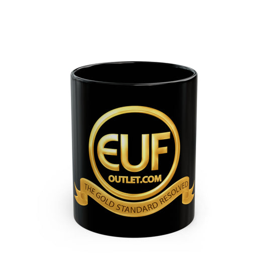 ™E U F Outlet™ .. : ™The Gold Standard Resolved™ : Premium Glossy Black Ceramic Mug