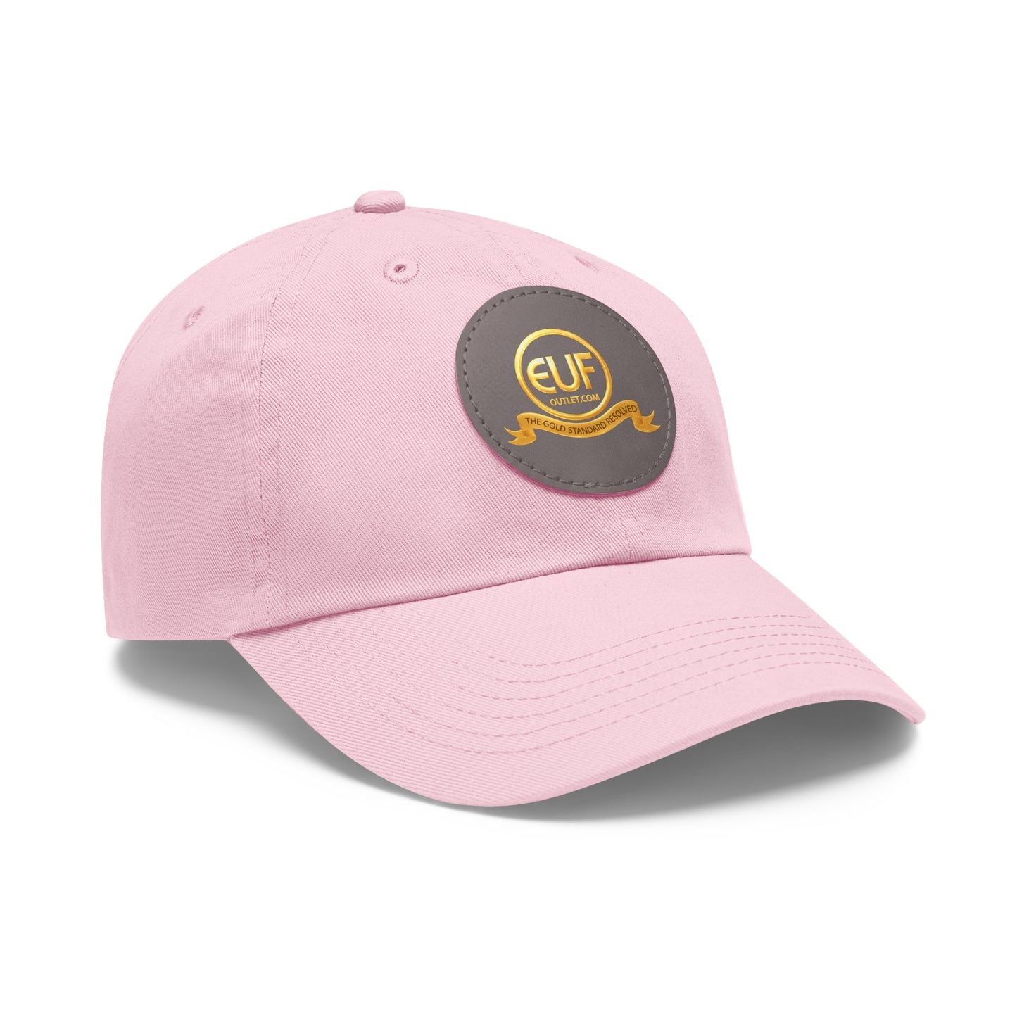 ™E U F Outlet™ .. : ™The Gold Standard Resolved™ : Premium Round Leather Patch Dad Hat