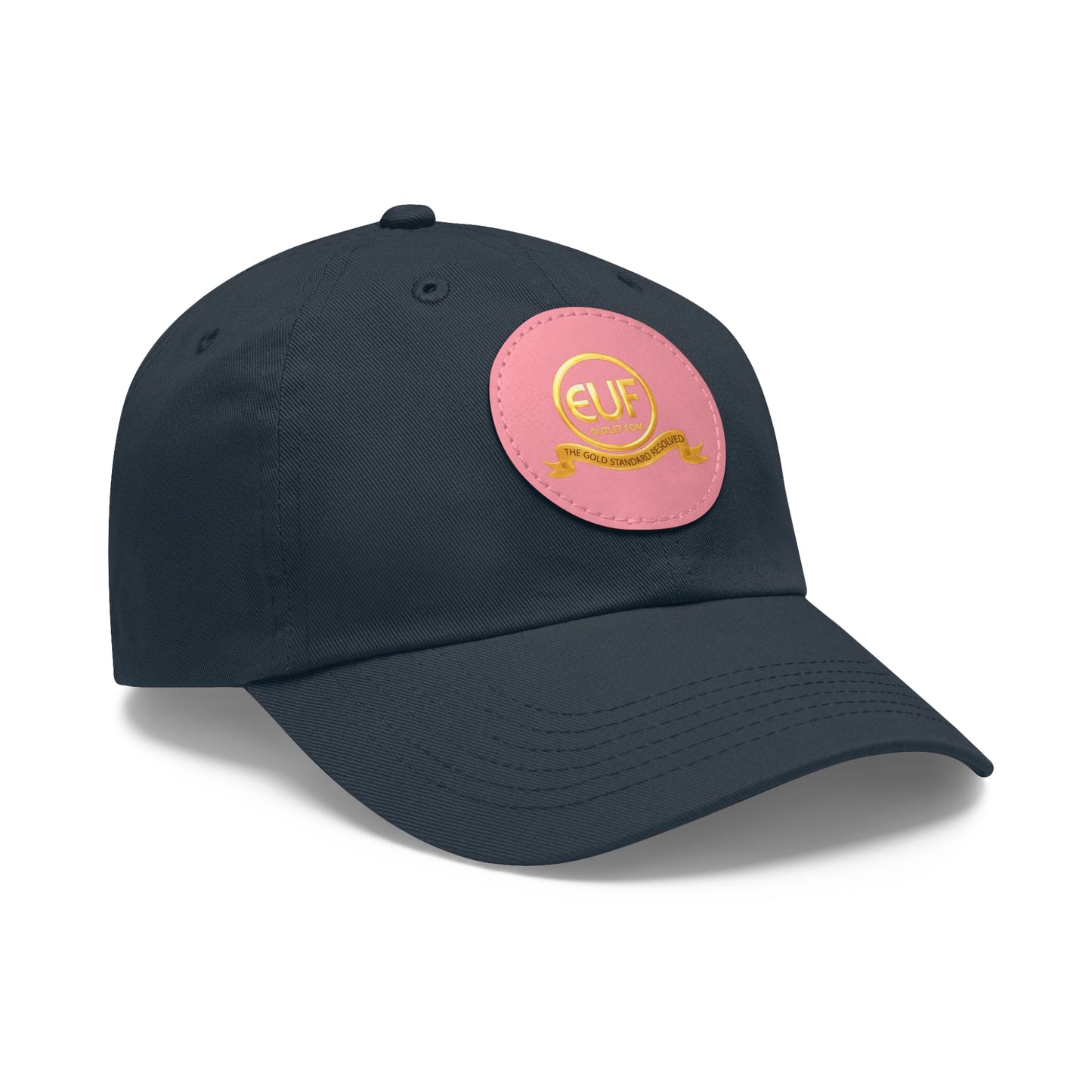 ™E U F Outlet™ .. : ™The Gold Standard Resolved™ : Premium Round Leather Patch Dad Hat