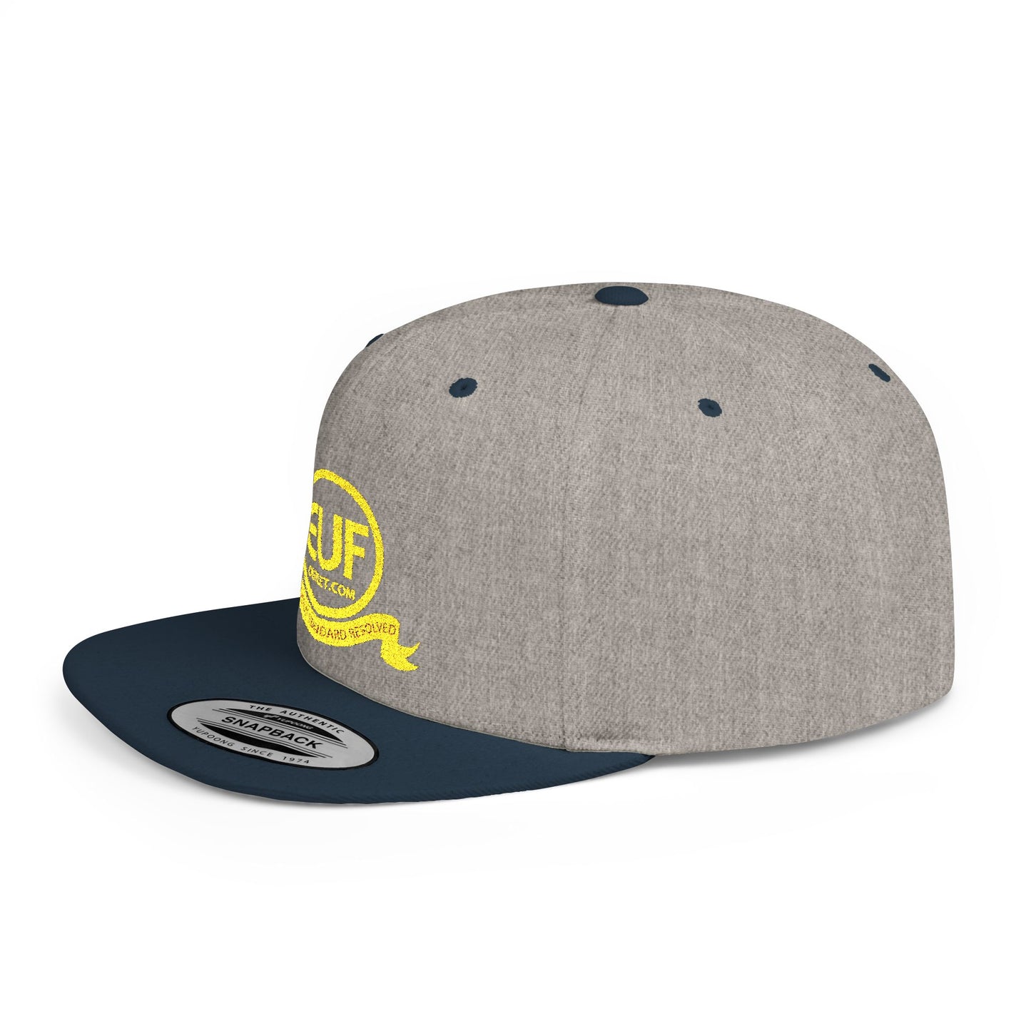 ™E U F Outlet™ .. : ™The Gold Standard Resolved™ : Premium Embroidery Flat Bill Cap