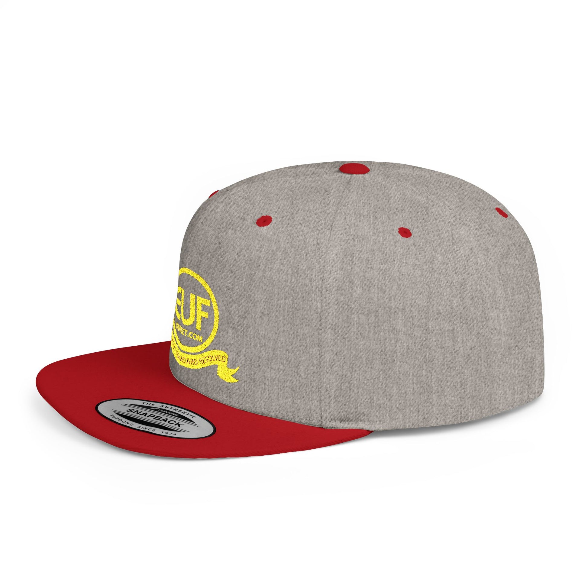 ™E U F Outlet™ .. : ™The Gold Standard Resolved™ : Premium Embroidery Flat Bill Cap