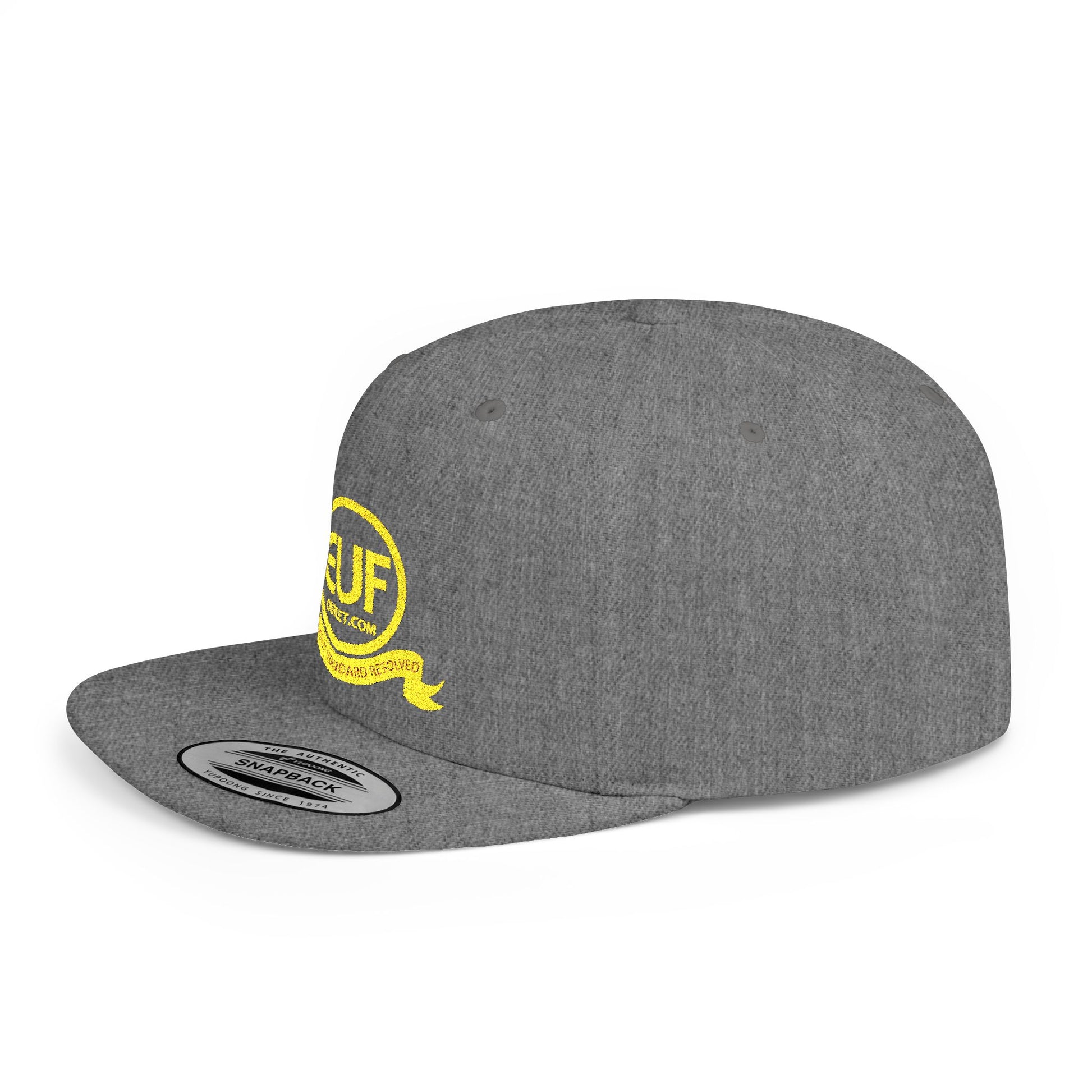 ™E U F Outlet™ .. : ™The Gold Standard Resolved™ : Premium Embroidery Flat Bill Cap