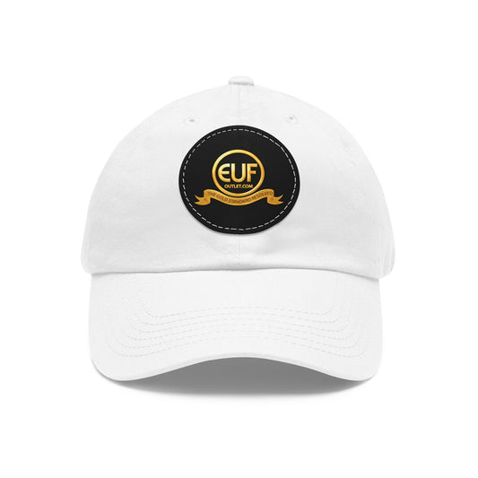 ™E U F Outlet™ .. : ™The Gold Standard Resolved™ : Premium Round Leather Patch Dad Hat