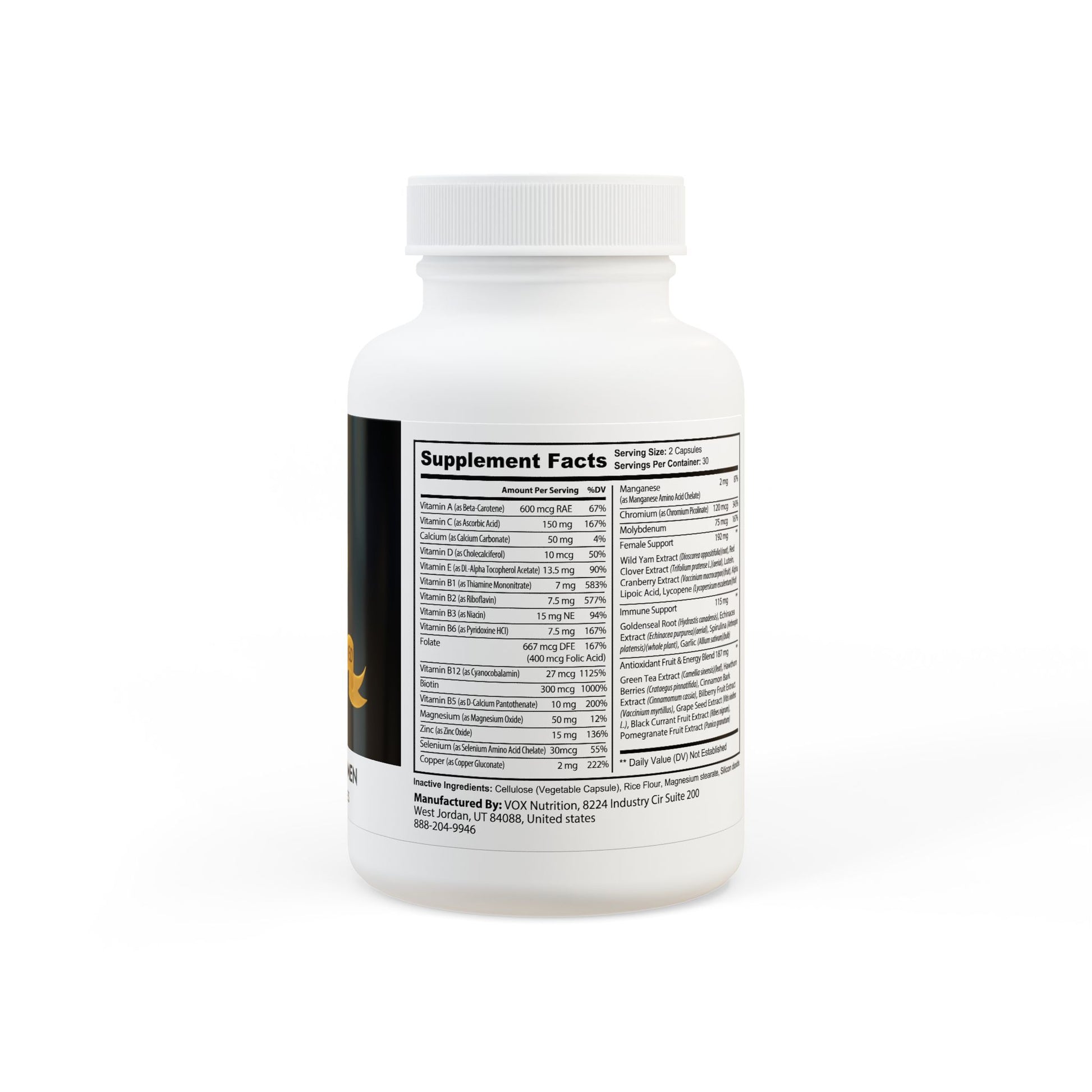 ™The Gold Standard Resolved™: Women's Multivitamin Supplement (60 Capsules) is a vital mental investment designed to stop brain fog and optimize daily energy. This ensures the peak mental stability required to reach your financial goals. Unlike old shelf stock losing its potency, we make you a fresh bottle when you place an order at the EUF Outlet: to meet your gold standards for a more financially stable life.