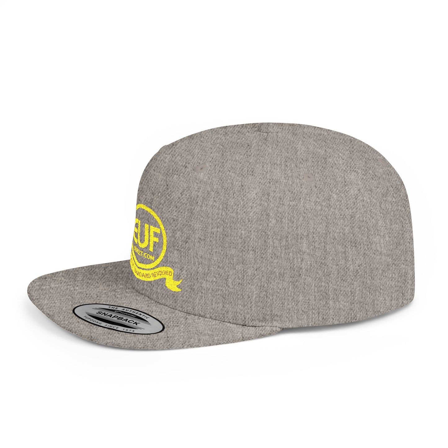 ™E U F Outlet™ .. : ™The Gold Standard Resolved™ : Premium Embroidery Flat Bill Cap