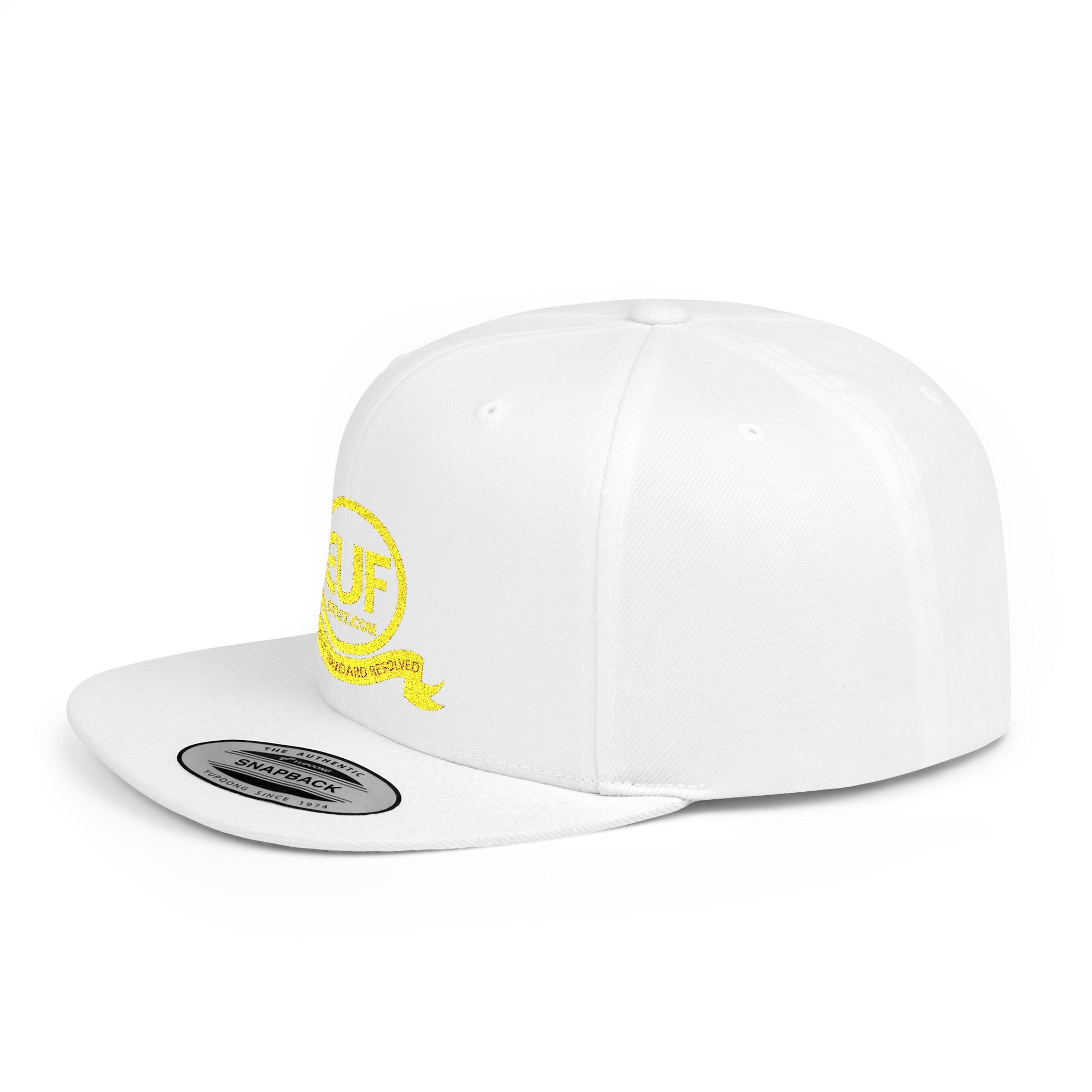 ™E U F Outlet™ .. : ™The Gold Standard Resolved™ : Premium Embroidery Flat Bill Cap