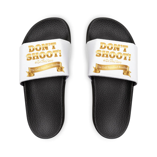 ™ E U F Outlet™ .. : ™The Gold Standard Resolved™ : DON'T SHOOT Premium Sandals
