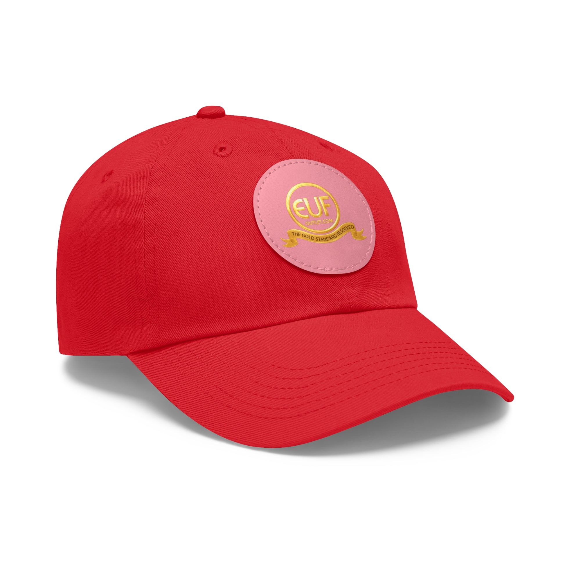 ™E U F Outlet™ .. : ™The Gold Standard Resolved™ : Premium Round Leather Patch Dad Hat