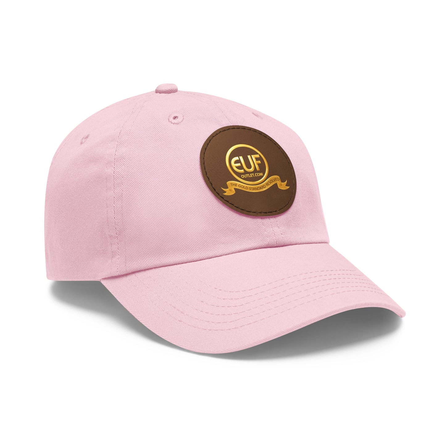 ™E U F Outlet™ .. : ™The Gold Standard Resolved™ : Premium Round Leather Patch Dad Hat