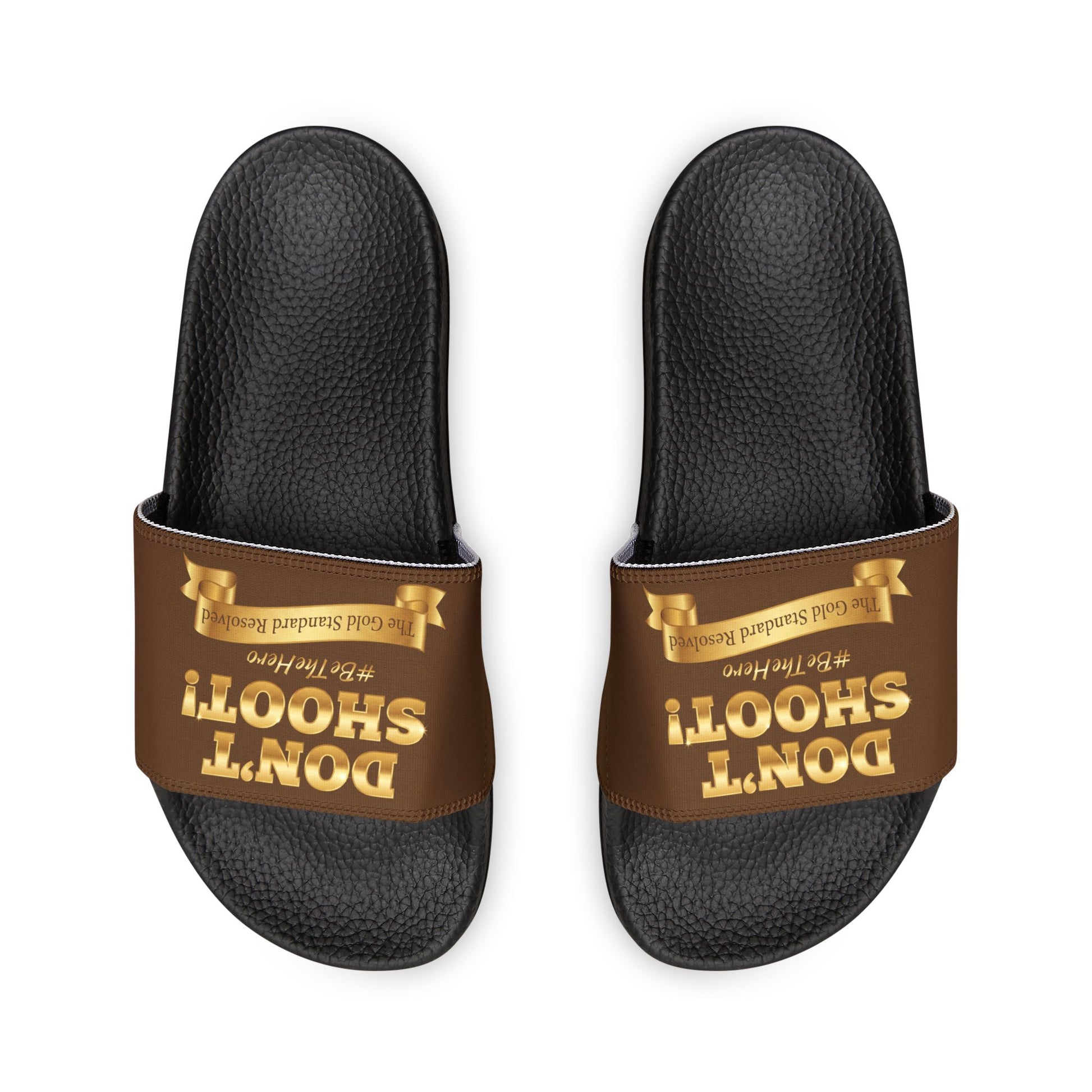 ™ E U F Outlet™ .. : ™The Gold Standard Resolved™ : DON'T SHOOT Premium Sandals