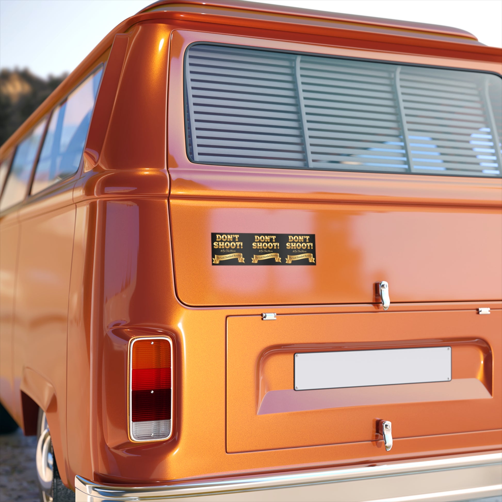 ™ E U F Outlet™ : ™The Gold Standard Resolved™&nbsp; DON'T SHOOT Bumper Stickers